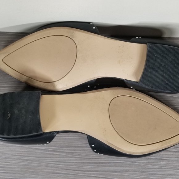 Halogen Maisy d'Orsay Studded Flat, Black Leather, Womens Size 7.5 M - Picture 12 of 13